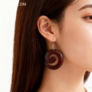 Handcrafted Wood Earrings Originally Handmade in Bali